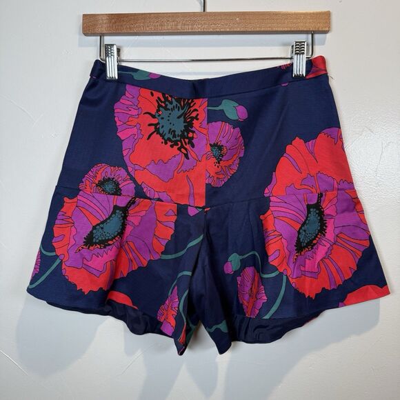 Trina Turk Women’s Dixieland Flutter Floral Print Shorts Size 2 Preppy Dressy - Picture 1 of 12